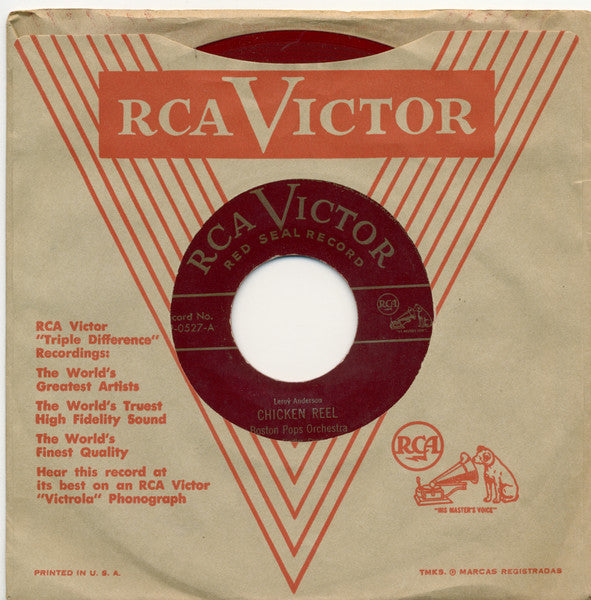 Boston Pops Orchestra : Chicken Reel (7", Single, Red)