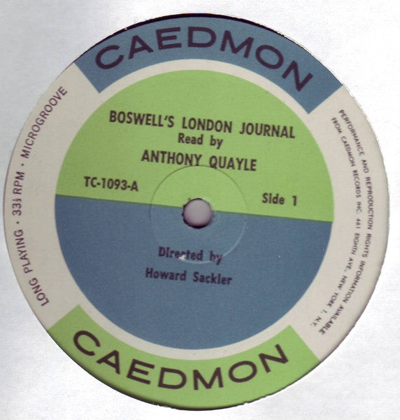 Anthony Quayle : Boswell's London Journal (LP)