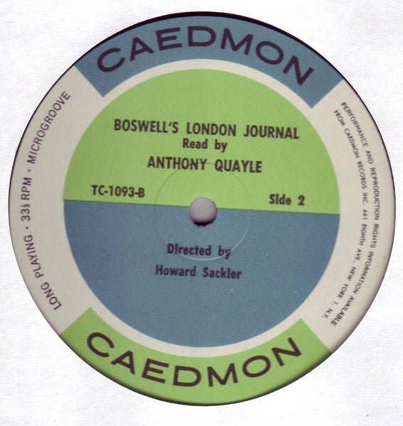 Anthony Quayle : Boswell's London Journal (LP)