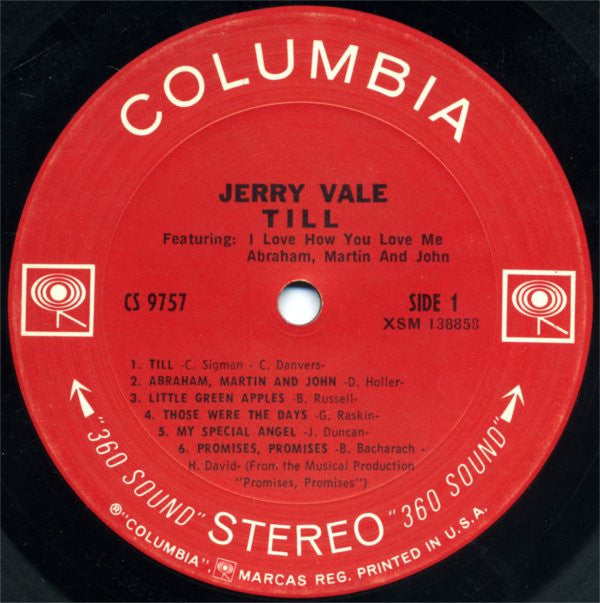 Jerry Vale : Till (LP, Album)