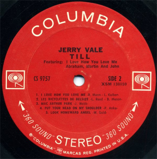 Jerry Vale : Till (LP, Album)
