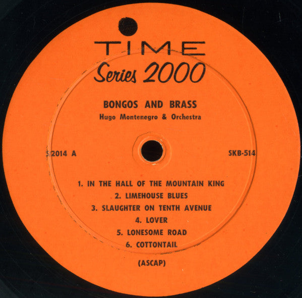 Hugo Montenegro & Orch.* : Bongos And Brass (LP, Album, RP)