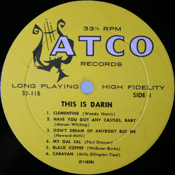 Bobby Darin : This Is Darin (LP, Album, Mono)