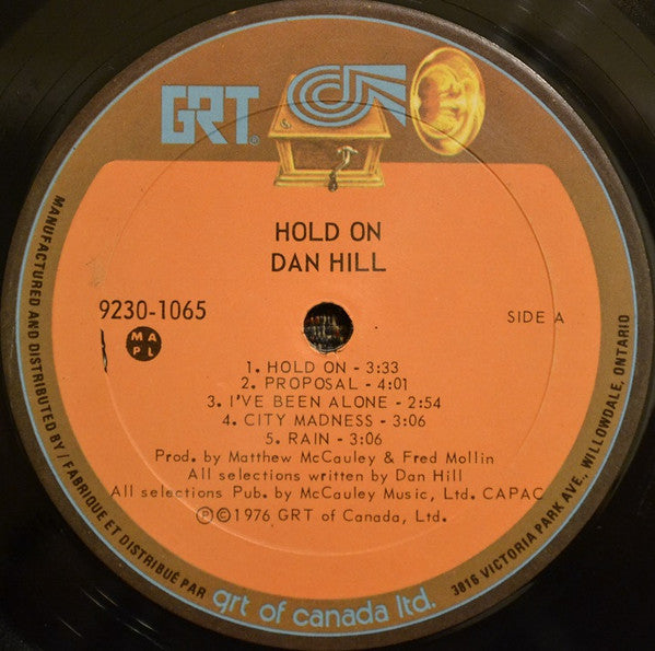 Dan Hill : Hold On (LP, Album)