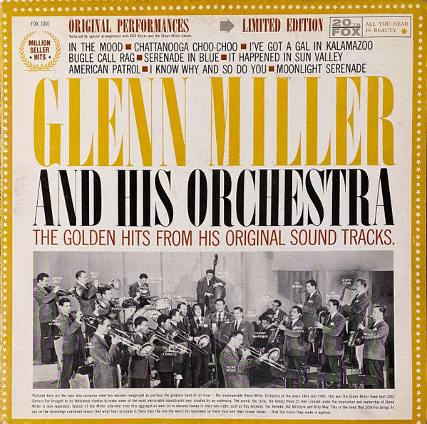 Glenn Miller And His Orchestra : The Golden Hits From His Original Sound Tracks (LP, Comp, Ltd)