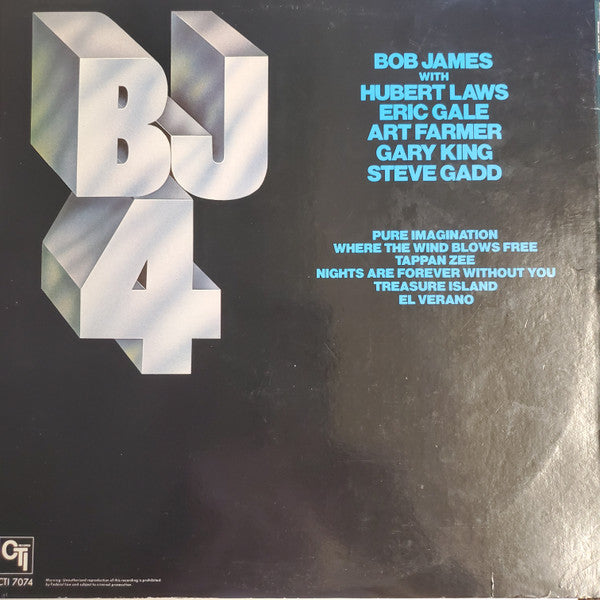Bob James : BJ4 (LP, Album, Pit)