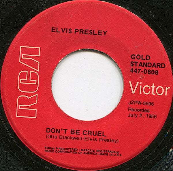 Elvis Presley : Hound Dog / Don't Be Cruel (7", Single, RE)