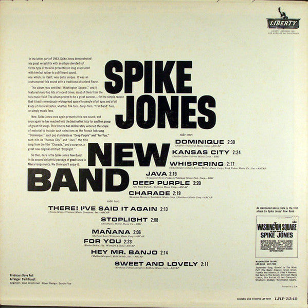 Spike Jones : New Band (LP, Album, Mono)