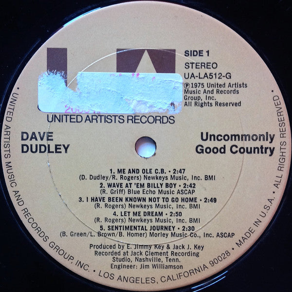 Dave Dudley : Uncommonly Good Country (LP, Album)