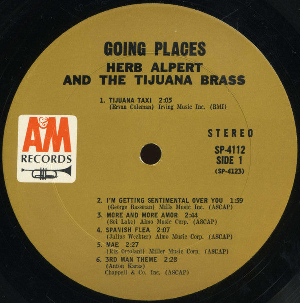 Herb Alpert And The Tijuana Brass* : !!Going Places!! (LP, Album, Mon)