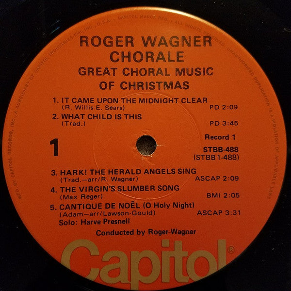 Roger Wagner Chorale* : Great Choral Music Of Christmas (2xLP)