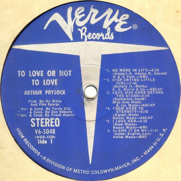 Arthur Prysock : To Love Or Not To Love (LP, Album)