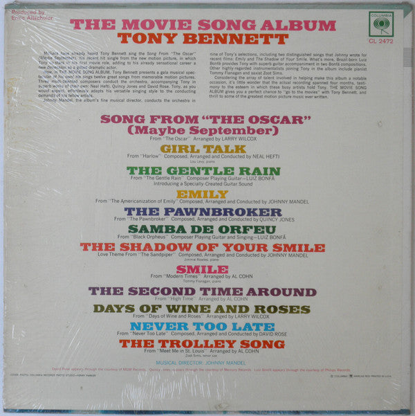 Tony Bennett : The Movie Song Album (LP, Album, Mono)