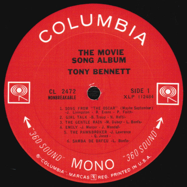 Tony Bennett : The Movie Song Album (LP, Album, Mono)