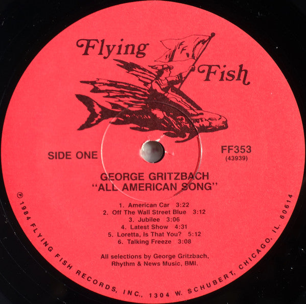 George Gritzbach : All American Songs (LP, Album)