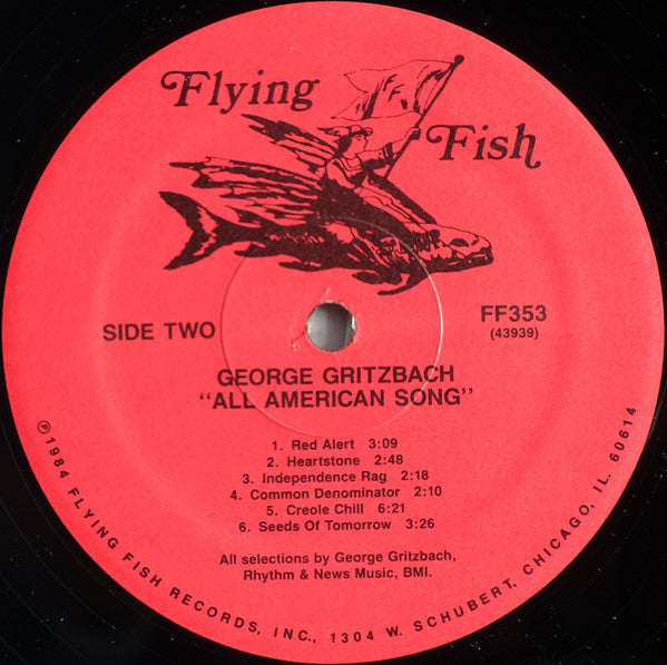 George Gritzbach : All American Songs (LP, Album)