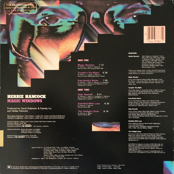 Herbie Hancock : Magic Windows (LP, Album, Pit)