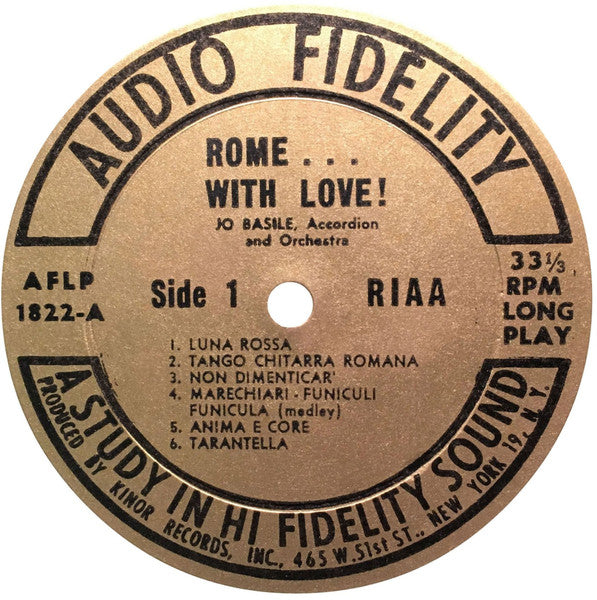 Jo Basile, Accordion And Orchestra : Rome With Love (LP)