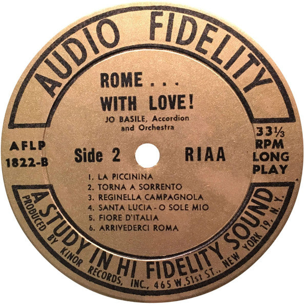 Jo Basile, Accordion And Orchestra : Rome With Love (LP)