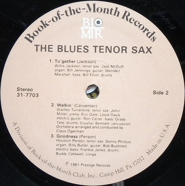 Various : The Blues Tenor Sax (LP)