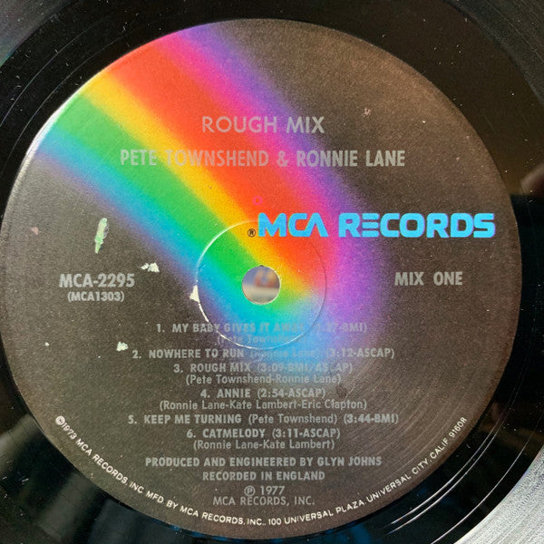 Pete Townshend • Ronnie Lane : Rough Mix (LP, Album, Pin)