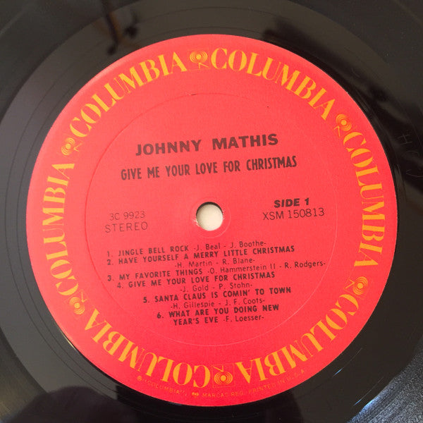 Johnny Mathis : Give Me Your Love For Christmas (LP, Album)