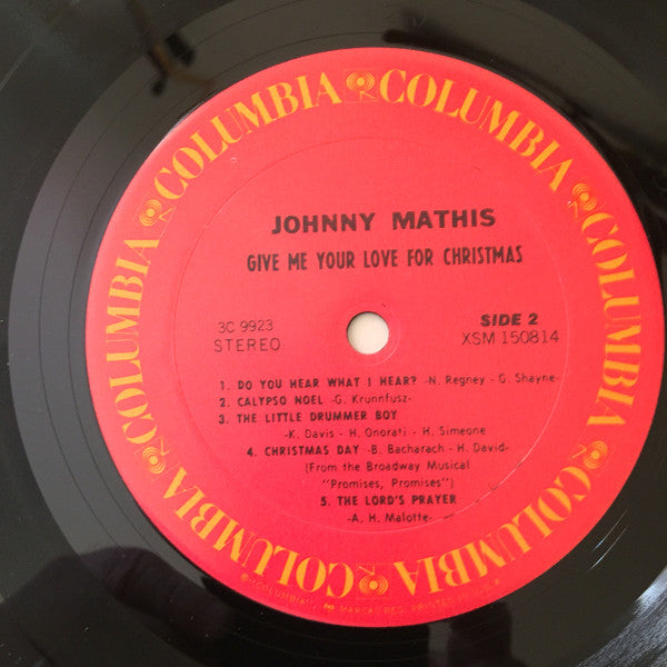Johnny Mathis : Give Me Your Love For Christmas (LP, Album)
