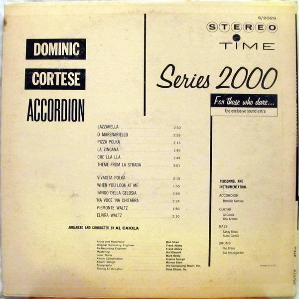 Dominic Cortese : Accordion (LP, Album)