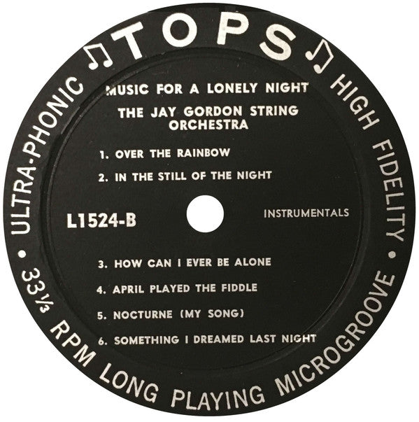 The Jay Gordon String Orchestra* : Music For A Lonely Night (LP, Album)