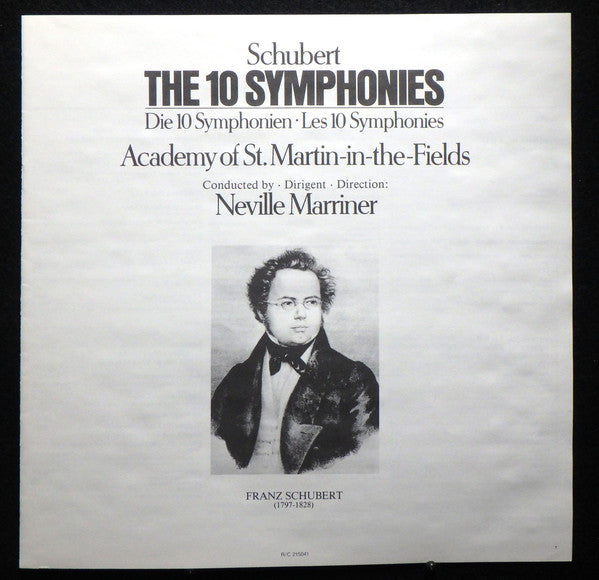 Schubert* - Academy Of St. Martin-in-the-Fields*, Neville Marriner* : The 10 Symphonies (7xLP + Box)