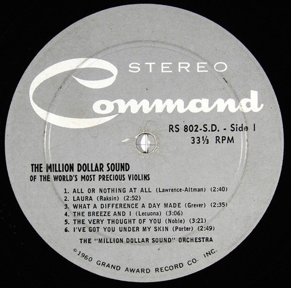 Enoch Light And His Orchestra : The Million Dollar Sound Of The World's Most Precious Violins (LP)