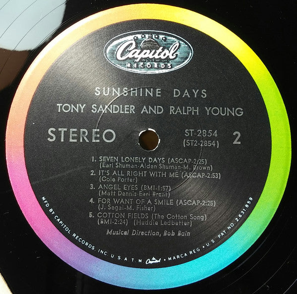 Tony Sandler & Ralph Young* : Sunshine Days (LP, Album, Scr)