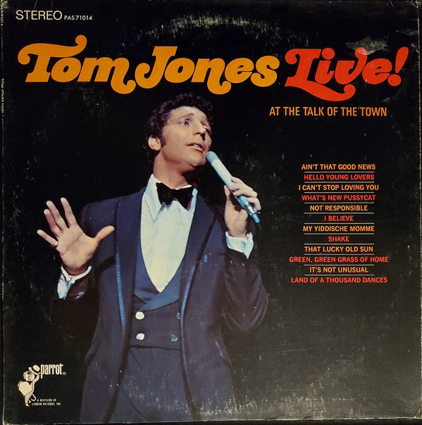 Tom Jones : Tom Jones Live! At The Talk Of The Town (LP, Album)