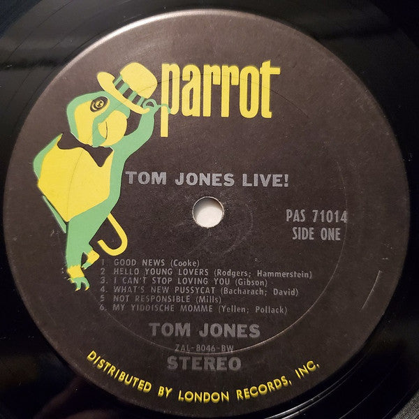 Tom Jones : Tom Jones Live! At The Talk Of The Town (LP, Album)