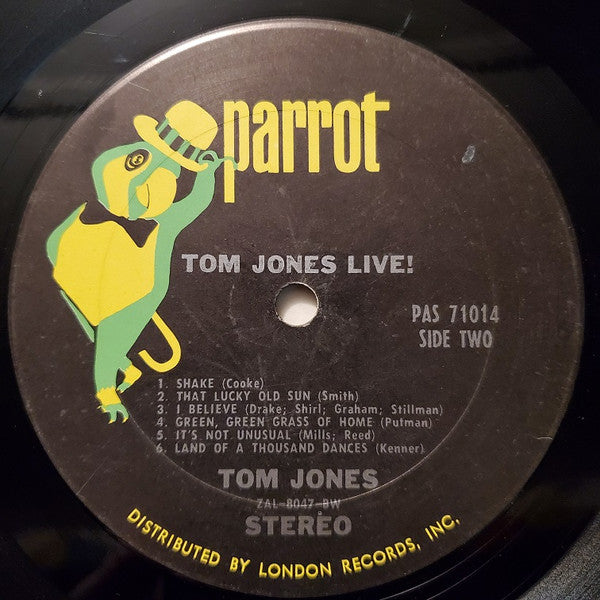 Tom Jones : Tom Jones Live! At The Talk Of The Town (LP, Album)