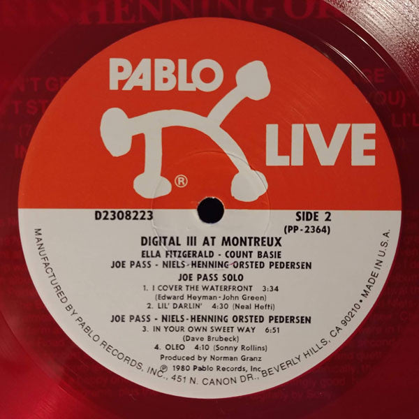 Ella Fitzgerald, Count Basie, Joe Pass, Niels-Henning Ørsted Pedersen : Digital III At Montreux (LP, Album, Red)