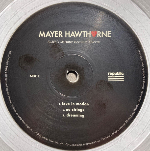 Mayer Hawthorne : KCRW's Morning Becomes Eclectic (10", EP, RSD, Ltd, Cle)