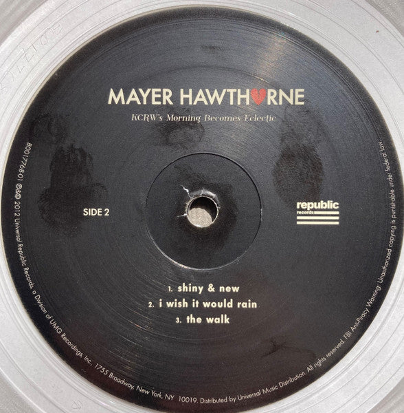 Mayer Hawthorne : KCRW's Morning Becomes Eclectic (10", EP, RSD, Ltd, Cle)