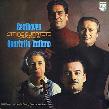 Beethoven*, Quartetto Italiano : String Quartets Op. 18 Nos. 1 And 3 (LP)