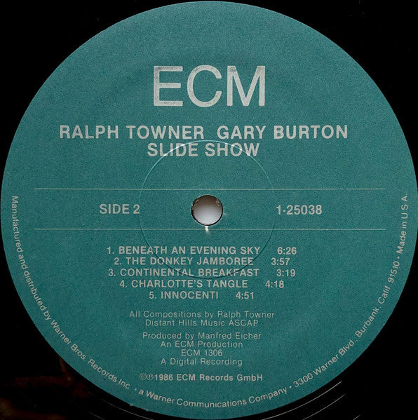 Ralph Towner, Gary Burton : Slide Show (LP, Album)