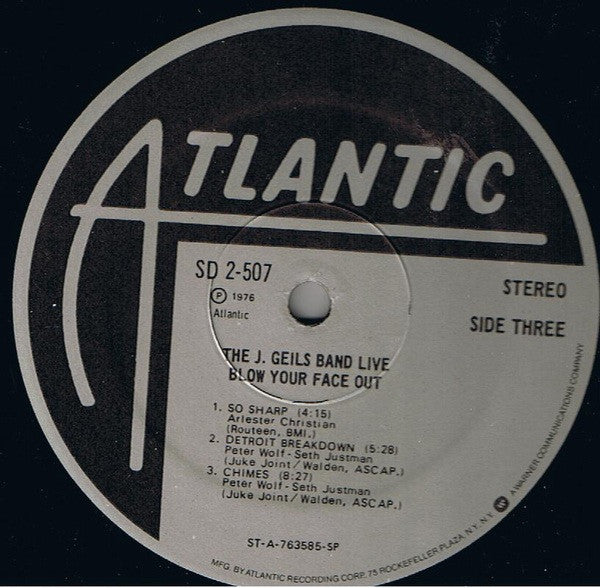 The J. Geils Band : Live - Blow Your Face Out (2xLP, Album, SP)