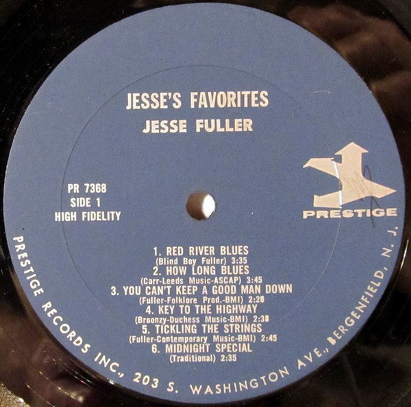 Jesse Fuller : Jesse Fuller's Favorites (LP, Album, Mono)