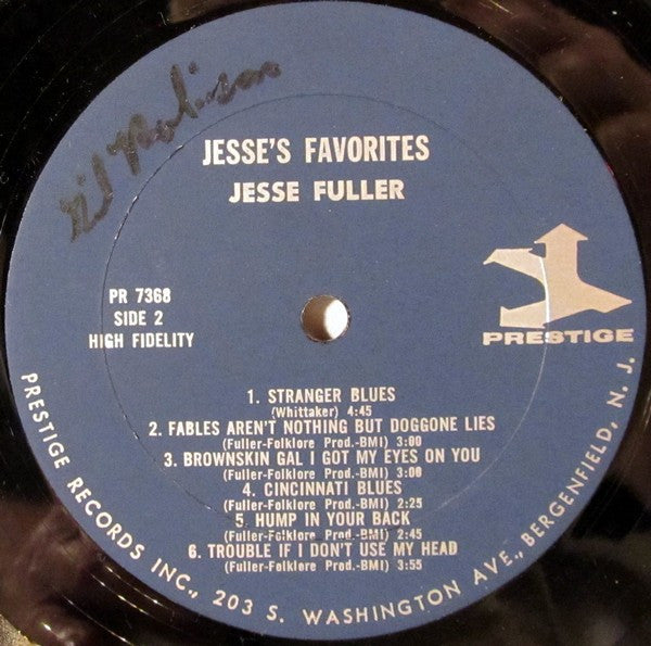 Jesse Fuller : Jesse Fuller's Favorites (LP, Album, Mono)