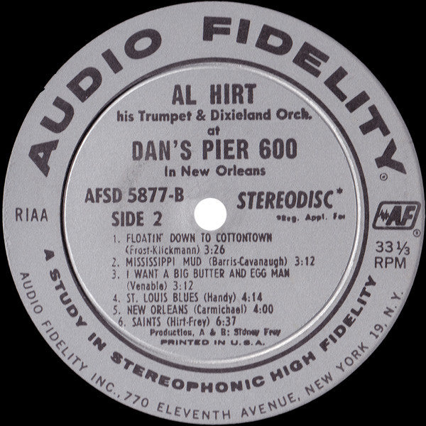 Al Hirt : Swingin' Dixie! (At Dan's Pier 600 In New Orleans) (LP, Album)