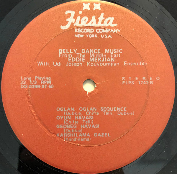 Eddie Mekjian And Ensemble With Udi Joseph Kouyoumjian Ensemble* : Belly Dance Music - From The Middle East, Vol. 2 (LP, Album)