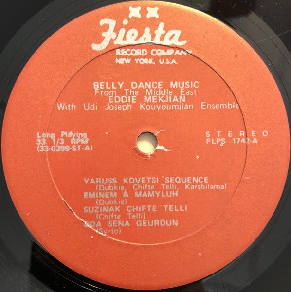 Eddie Mekjian And Ensemble With Udi Joseph Kouyoumjian Ensemble* : Belly Dance Music - From The Middle East, Vol. 2 (LP, Album)