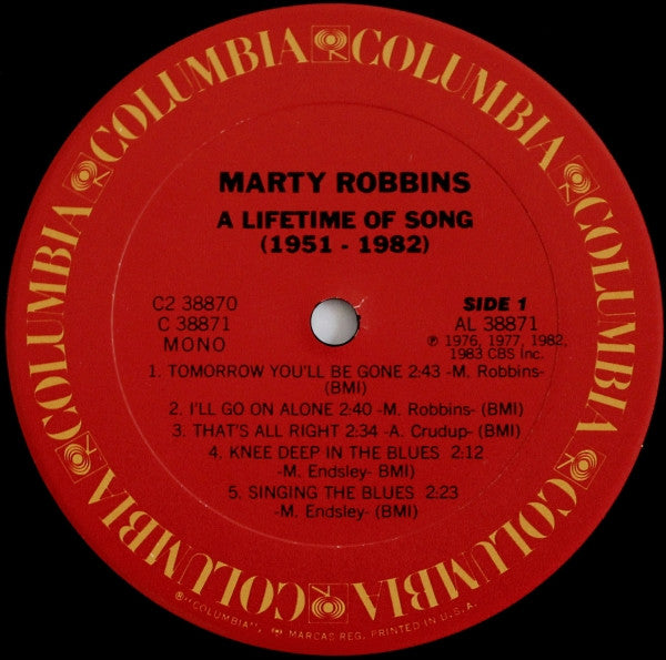 Marty Robbins : A Lifetime Of Song 1951-1982 (2xLP, Comp, Mono, Gat)