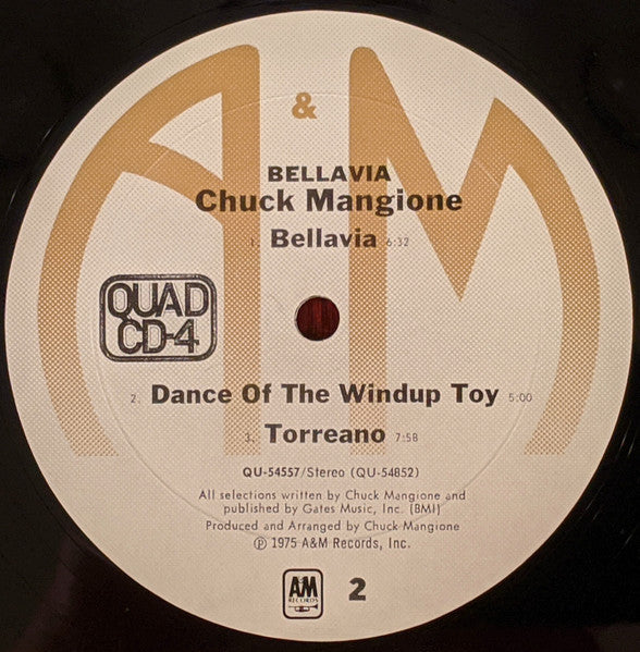 Chuck Mangione : Bellavia (LP, Album, Quad, CD-)
