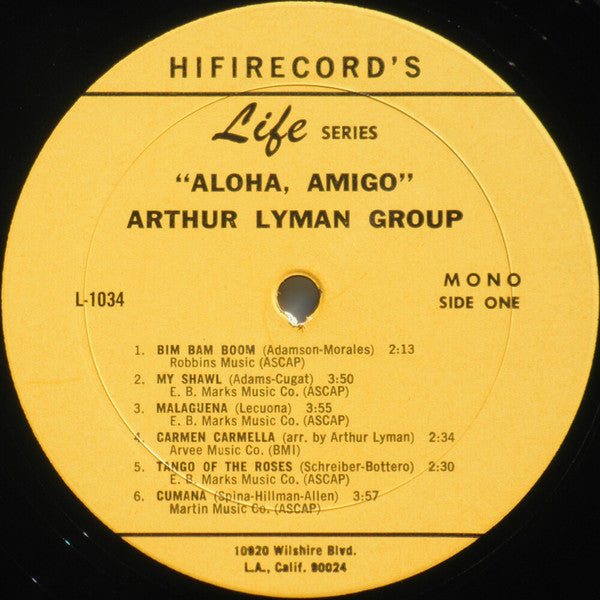Arthur Lyman : Aloha, Amigo (LP, Album, Mono)