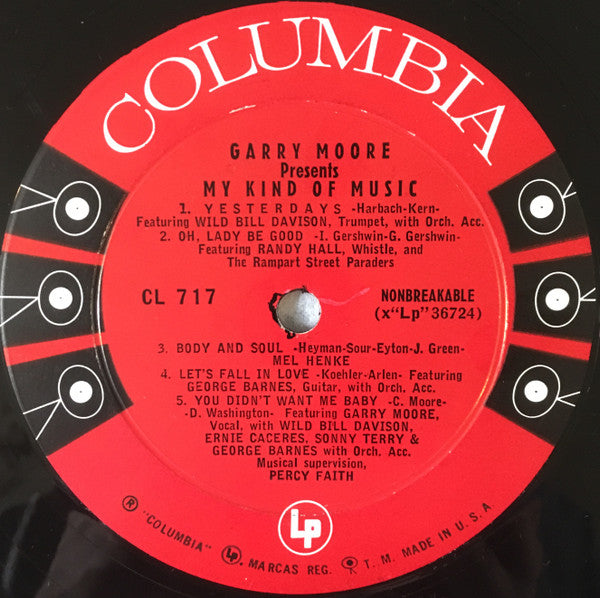 Garry Moore : My Kind Of Music (LP, Album, Mono)